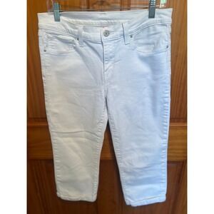Levi's Strauss‎ White Denim Capris Classic Cuffed Style 28